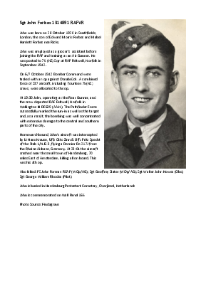 A preview of a PDF biography for Forbes, John